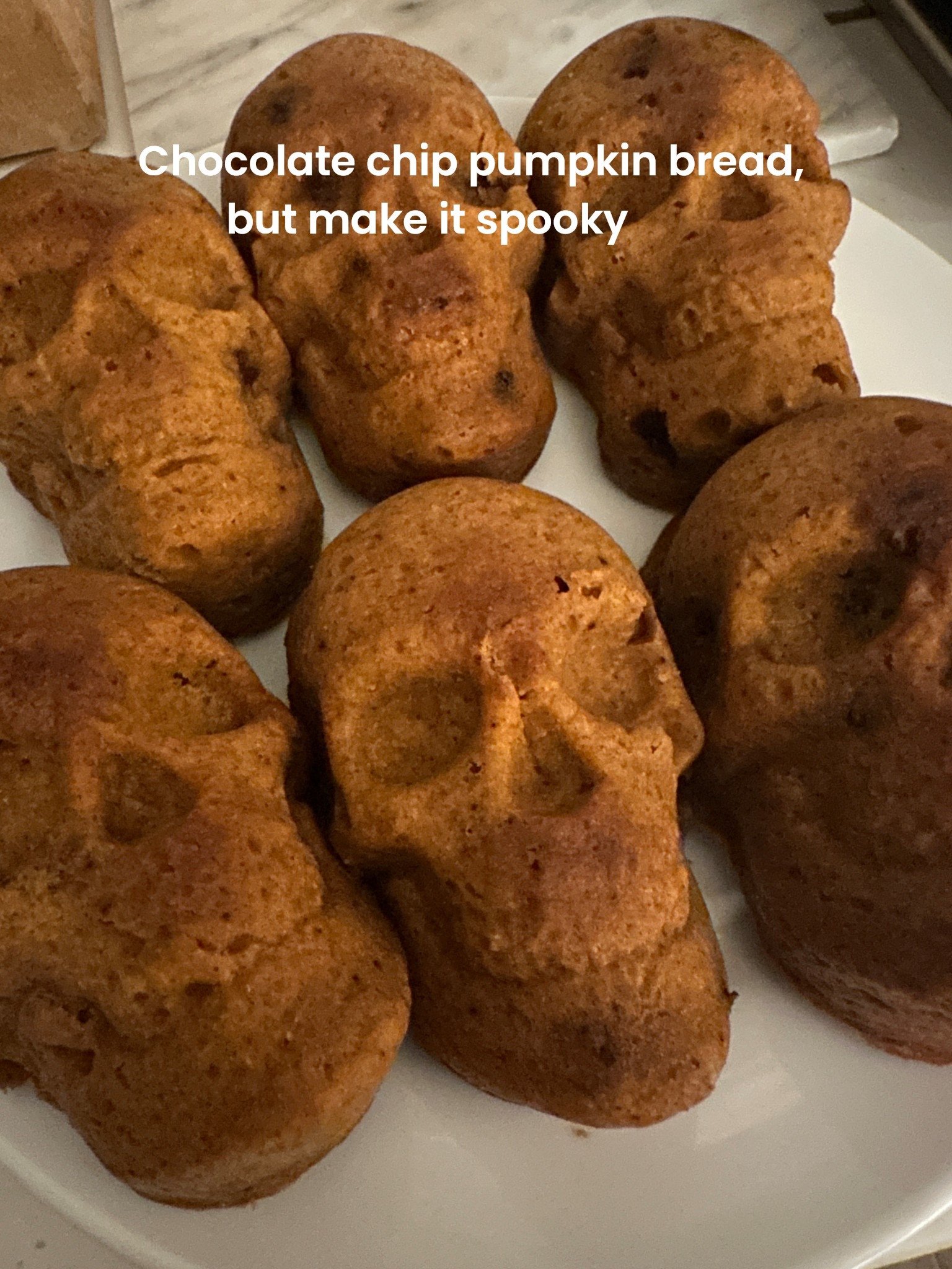 Pumpkin bread, but make it spooky with Halloween skeleton faces

#LTKHalloween #LTKKids #LTKSeasonal