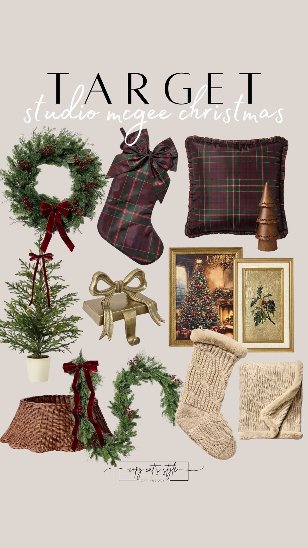 Target Christmas finds. New studio McGee Christmas from Target.  Studio McGee, Christmas wreath, stockings, Christmas artwork, Christmas decor