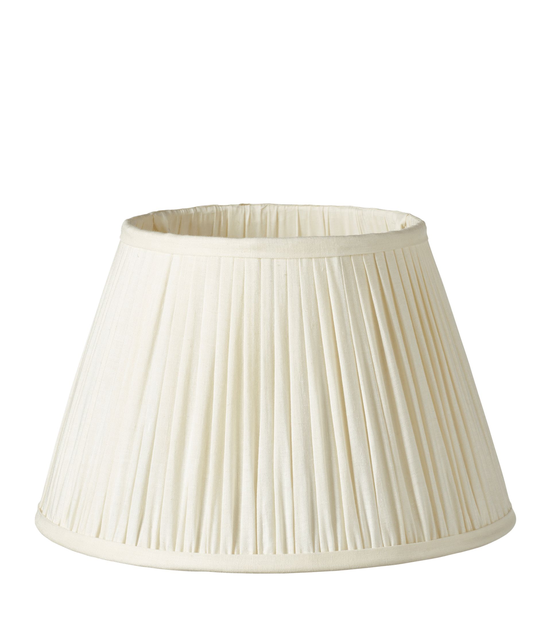 14in Pleated Linen Lampshade | OKA US