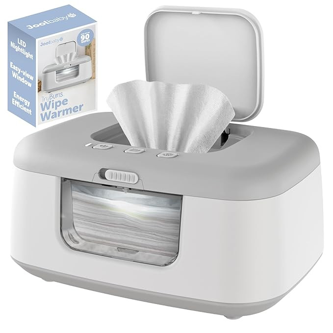 Jool Baby TinyBums Baby Wipe Warmer & Dispenser with LED Changing Light & On/Off Switch (Gray) | Amazon (US)