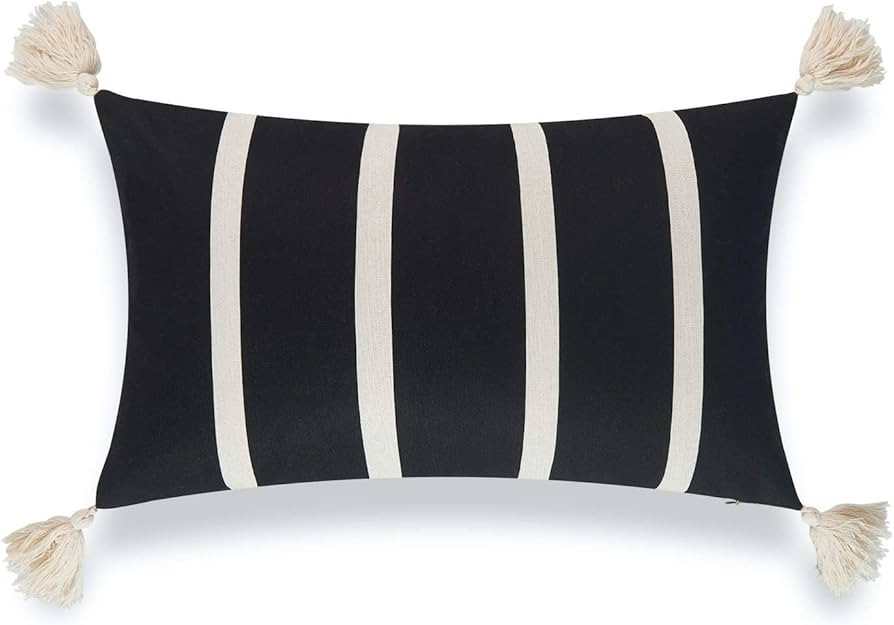 Hofdeco Modern Boho Moroccan Indoor Outdoor Lumbar Pillow Cover ONLY for Backyard, Couch, Sofa, B... | Amazon (US)