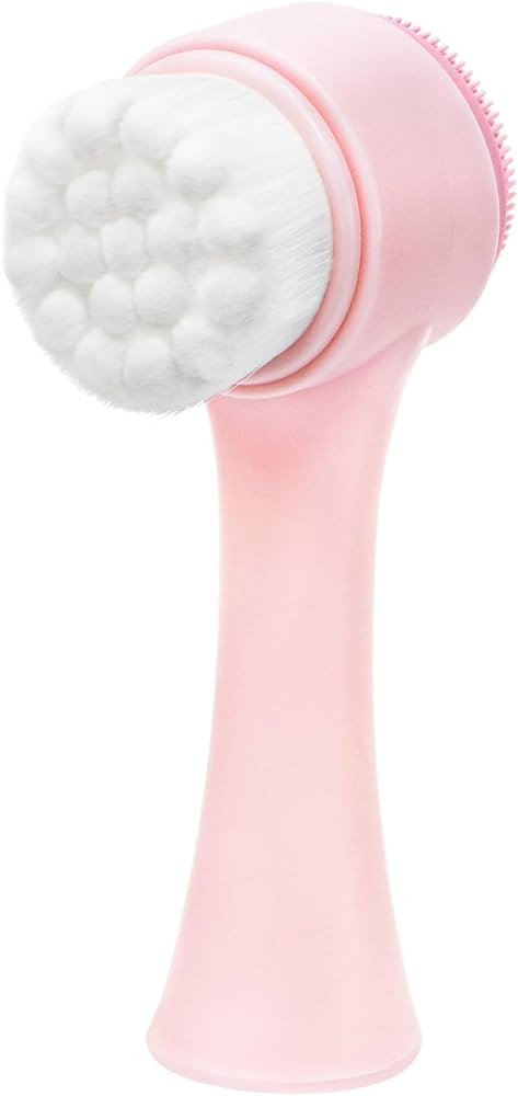 Facial Cleansing Brush 2 in 1, Face Exfoliating Scrubber Brush, Silicone Double Side Manual Face ... | Amazon (US)