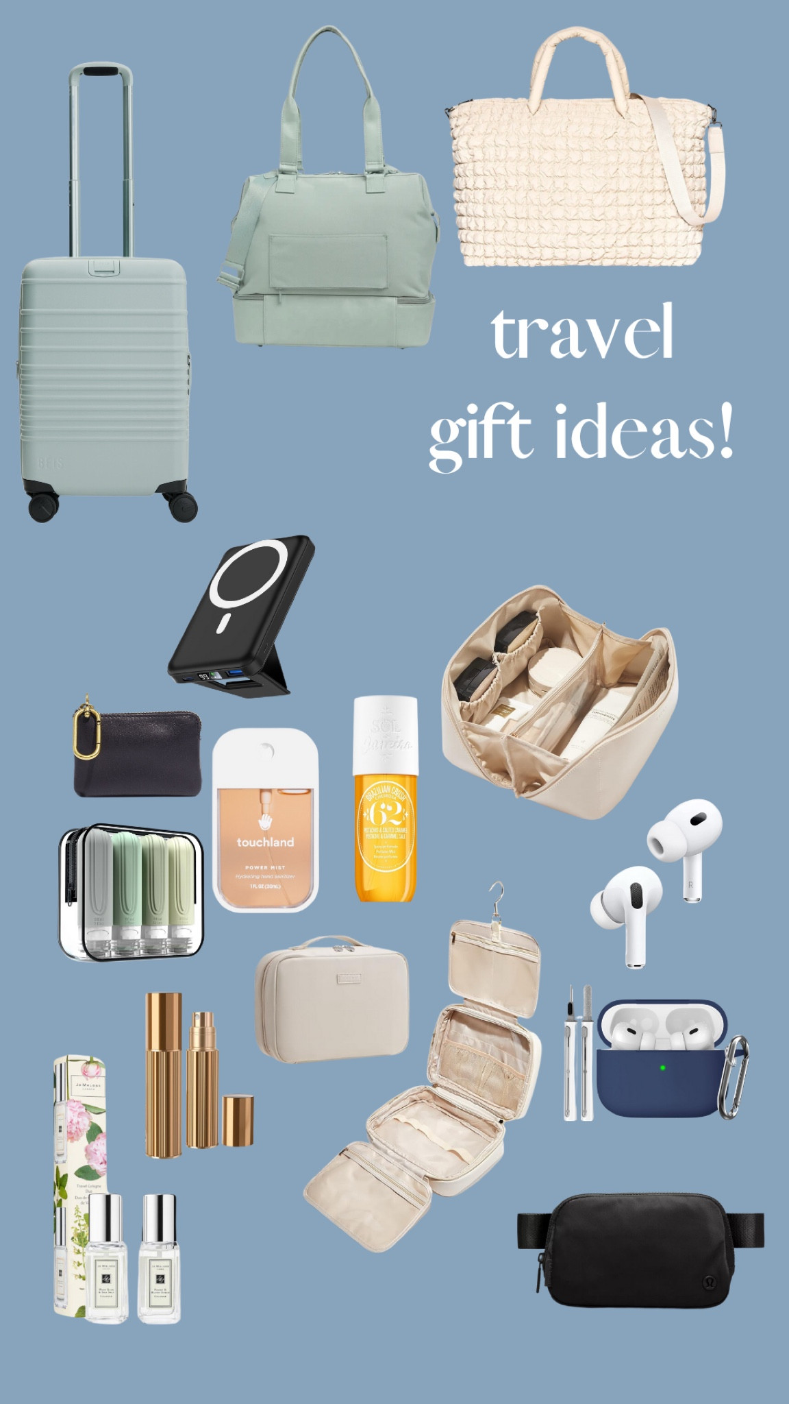 The travel needs!! 
Travel gifts are THE BESTTTTT! 
I have these and love every one!!! 

#LTKHoliday #LTKTravel #LTKGiftGuide