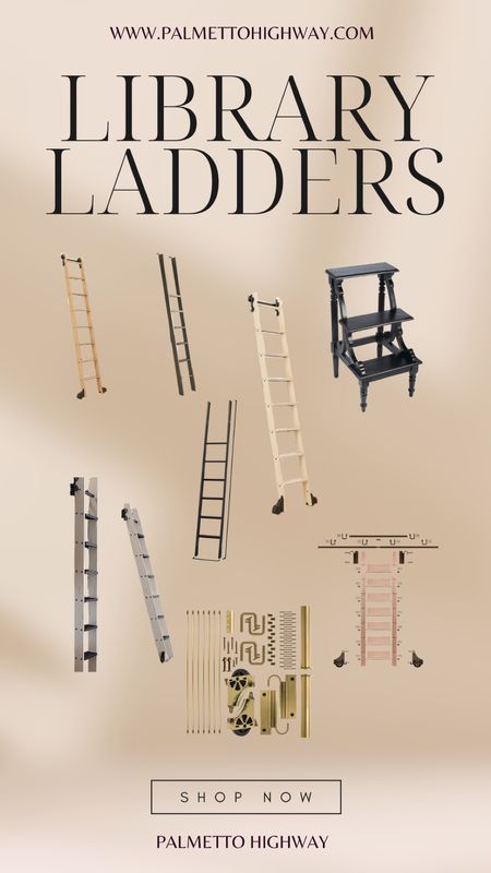 I'm so excited to be adding a library ladder into my new library! I've compiled a list of library ladders so that you may find the perfect ladder for your home! I also included this gorgeous step ladder that I really want but can't figure out where I would store it 😅 

#LTKhome