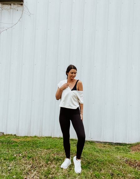 A onesie for every day and a top you can throw on any outfit! On my way to Pilates ✌🏼Wearing small in the onesie and medium in the top. 

#LTKfit #LTKSeasonal #LTKstyletip