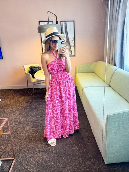 Dress in small tts
Waterproof slide sandals fit tts
Packable hat 
Wearing pasties with dress also linked my fav. 
Wedding guest dress, Resort wear, vacation outfit, cruise dress, petite fashion, affordable finds 

#LTKwedding #LTKstyletip #LTKfindsunder50