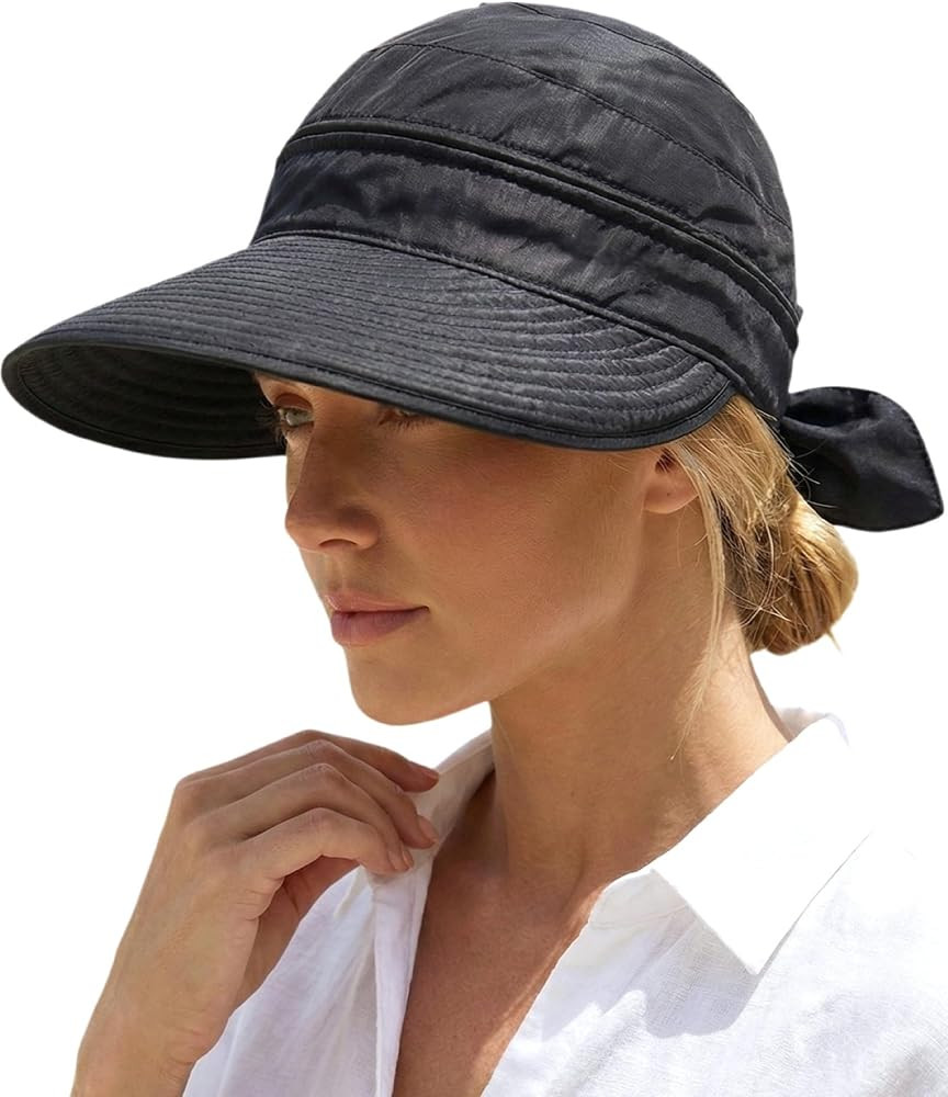 2-in-1 Women\u2019s Sun Visor Sun Hat Zipper Off Ponytail Friendly, Lightweight Quick Dry, Summer... | Amazon (US)