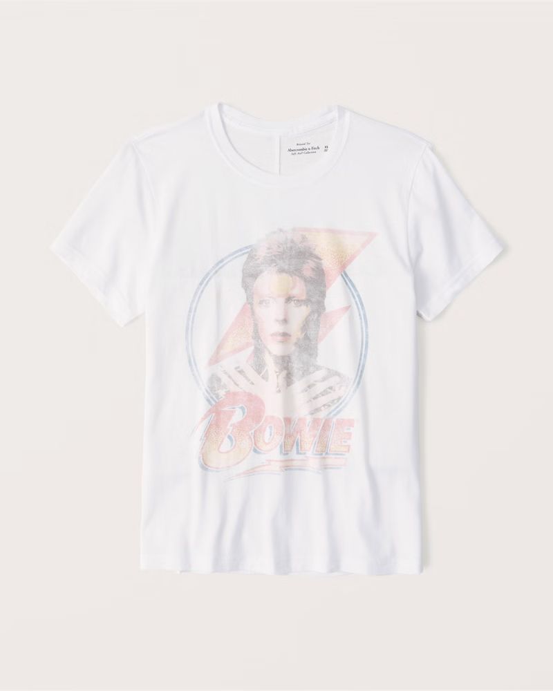 Women's David Bowie 90s-Inspired Relaxed Band Tee | Women's Clearance | Abercrombie.com | Abercrombie & Fitch (US)