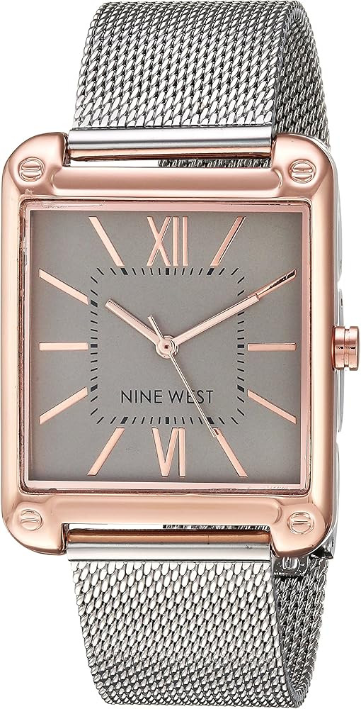 Nine West Square Case Mesh Bracelet Watch | Amazon (CA)