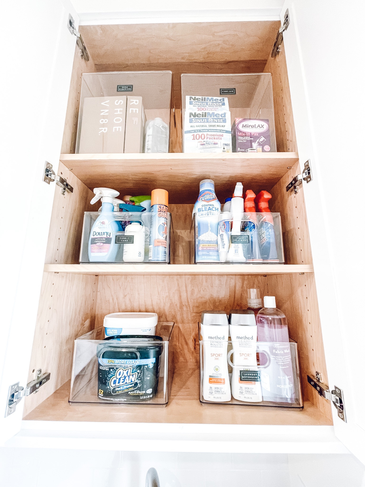 Laundry room organization. IDesign Linus  Pantry bin. Amazon OxiClean✨

#LTKhome #LTKfamily