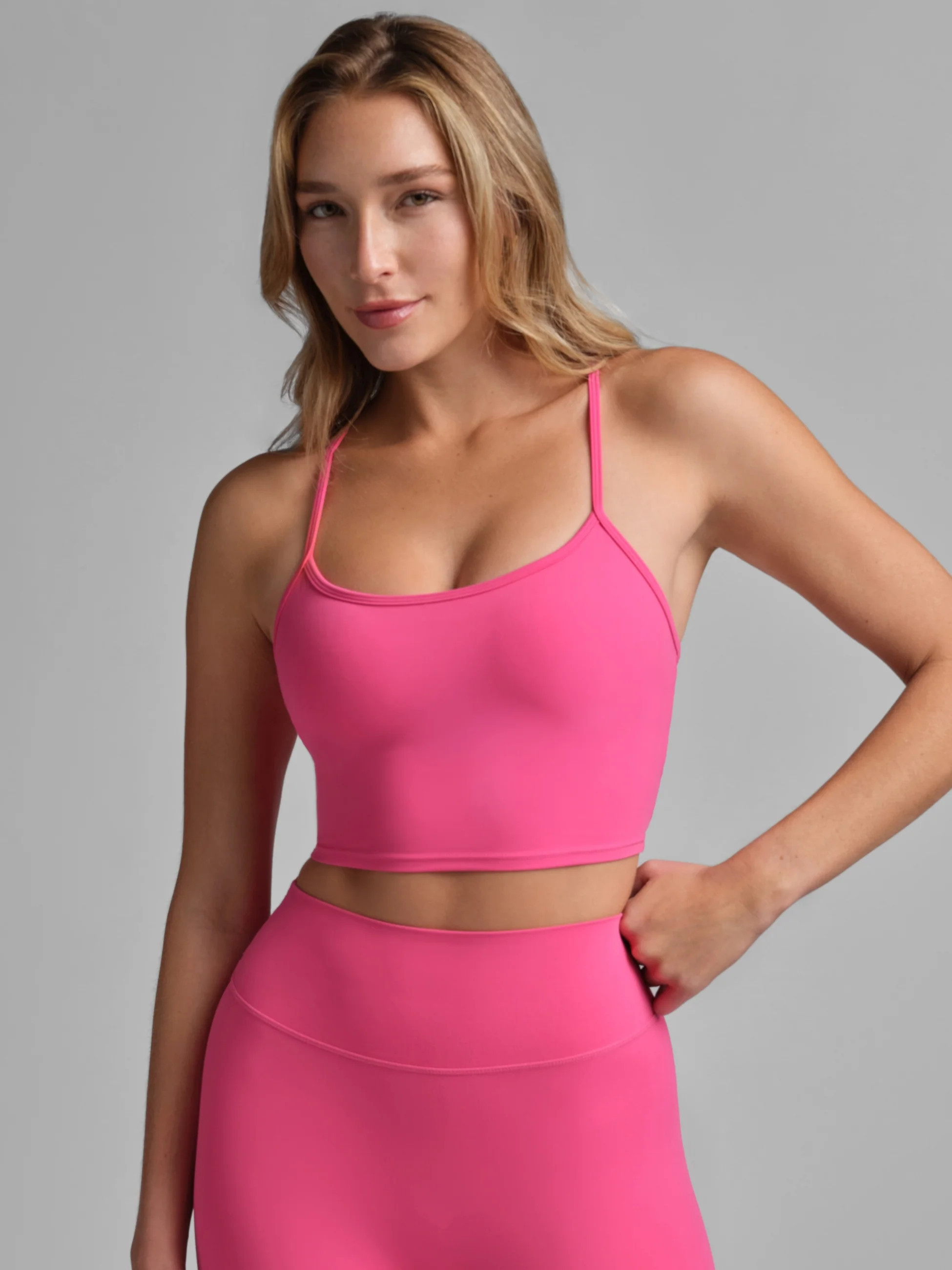 Comfrt ComfrtCoreâ¢ Strappy Crop Tank | Hot Pink | S | Small | Comfrt