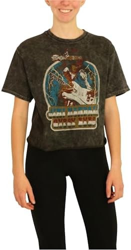 Junk Food Womens Cropped Graphic T-Shirt, Black, Medium | Amazon (US)