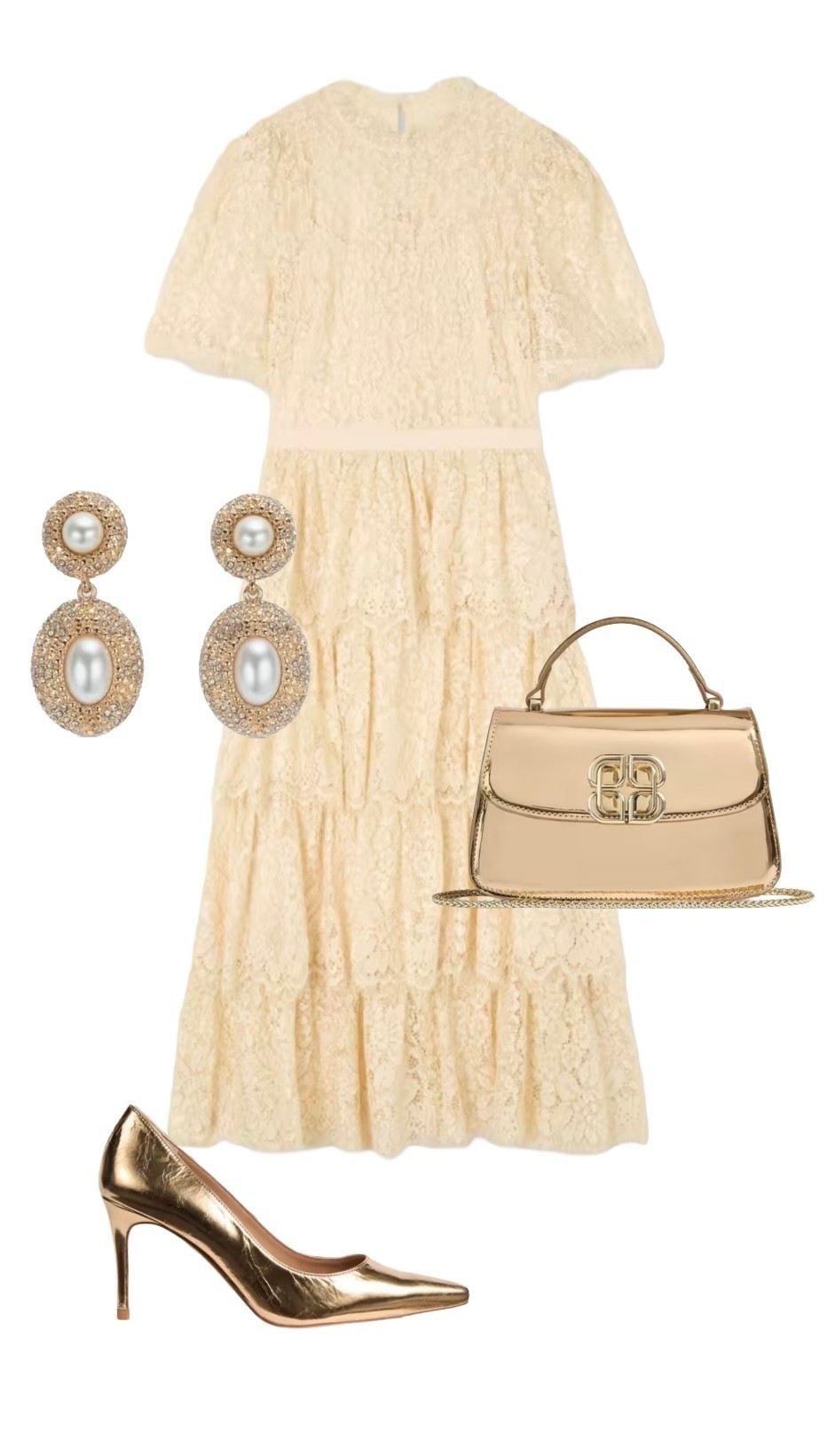 Find your perfect festive look at LK Bennett London during their HUGE Black Friday Sale with all bags and accessories are half price or less for today only! 

 ✨ I’ve had my eye on the Cecily Champagne & Gold Lace Tiered Maxi Dress (currently 30% off) for an age and this beauty can be worn winter, spring, summer or autumn! 

Style with the following accessories for a romantic, Parisian meets Marie Antoinette look:

Annabelle Gold Patent Crossbody Bag today £89 reduced from £179

Valerie Gold Crystal Plating Stud Earring today £29 reduced from £59 

New Floret Gold Leather Pointed Toe Courts today £179 reduced from £229 


#LTKwinter #LTKfestive #LTKCyberWeek