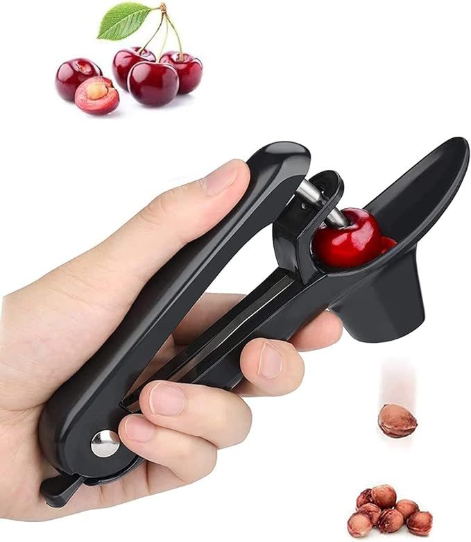Cherry Pitter - Heavy-Duty Olive and Cherry Pitter Corer Tool with Space-Saving Lock Design, Mult... | Amazon (US)