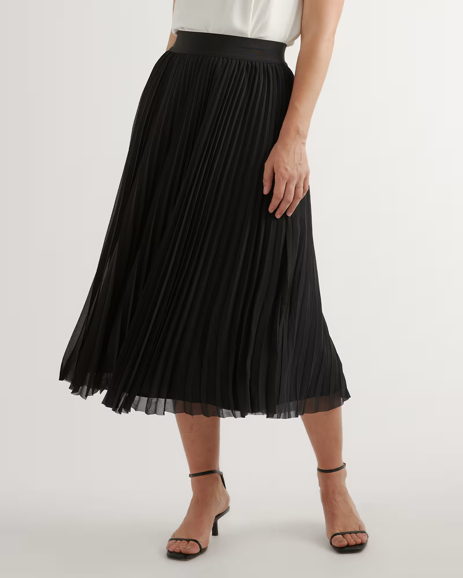 Chiffon Pleated Midi Skirt | Quince