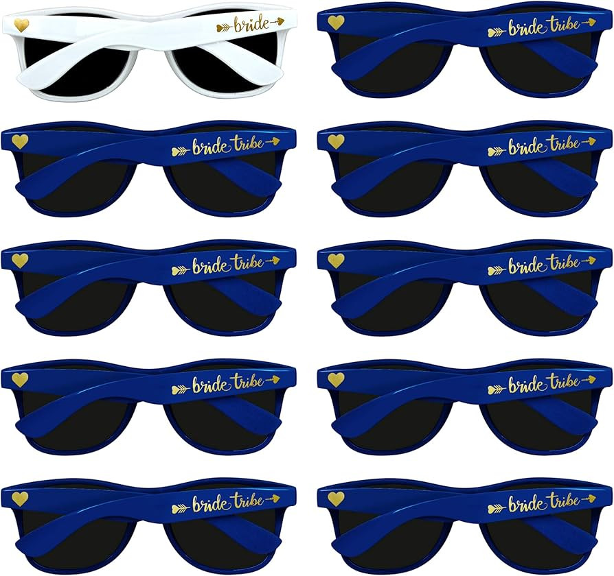 LADY&HOME 10 Pack Bachelorette Party Sunglasses, Bride and Bride Tribe Sunglasses for Bridal Part... | Amazon (US)