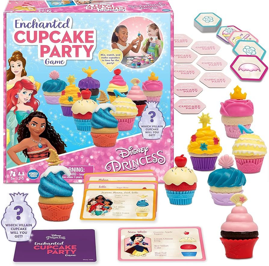 Amazon.com: Wonder Forge Disney Princess Enchanted Cupcake Party Game For Girls & Boys Age 3 & Up... | Amazon (US)