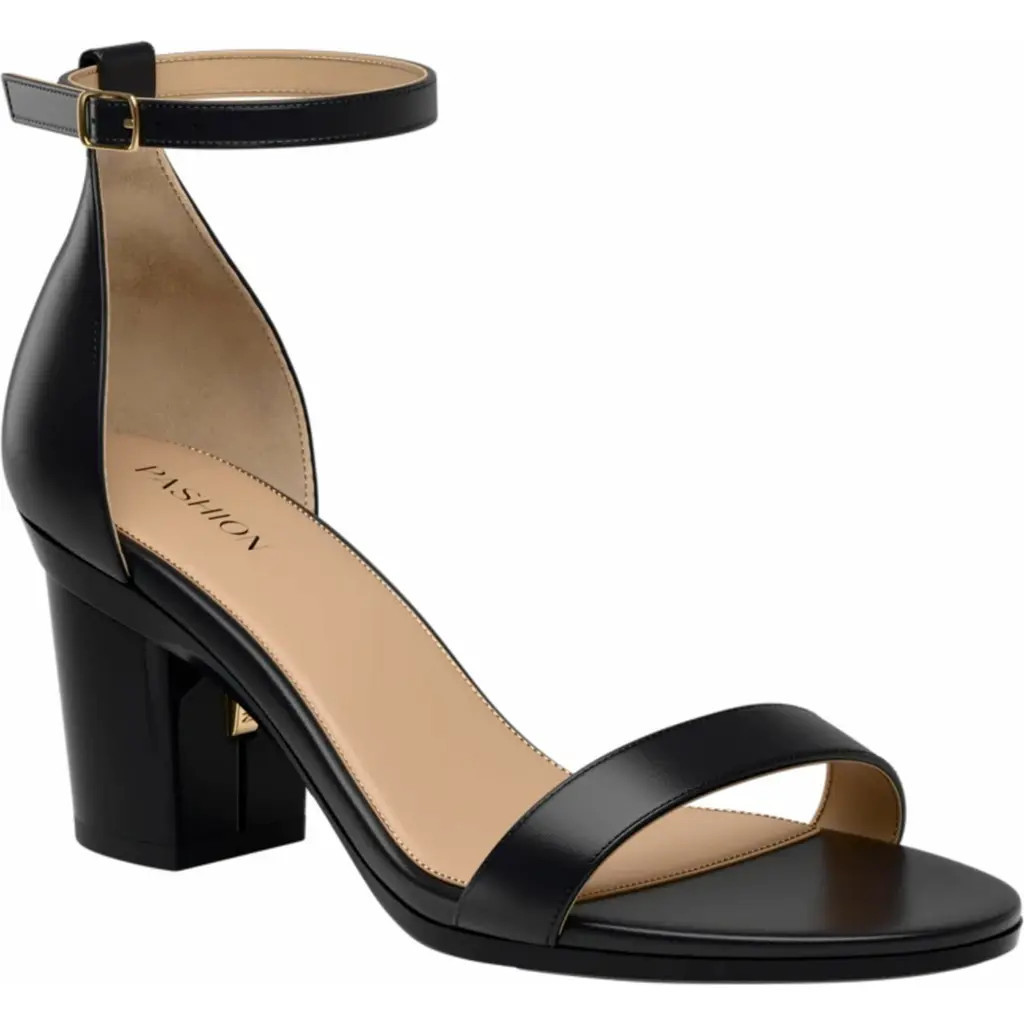 Pashion Footwear The Pashionista 3"" Block Heel in Coal Leather at Nordstrom, Size 9.5 | Nordstrom