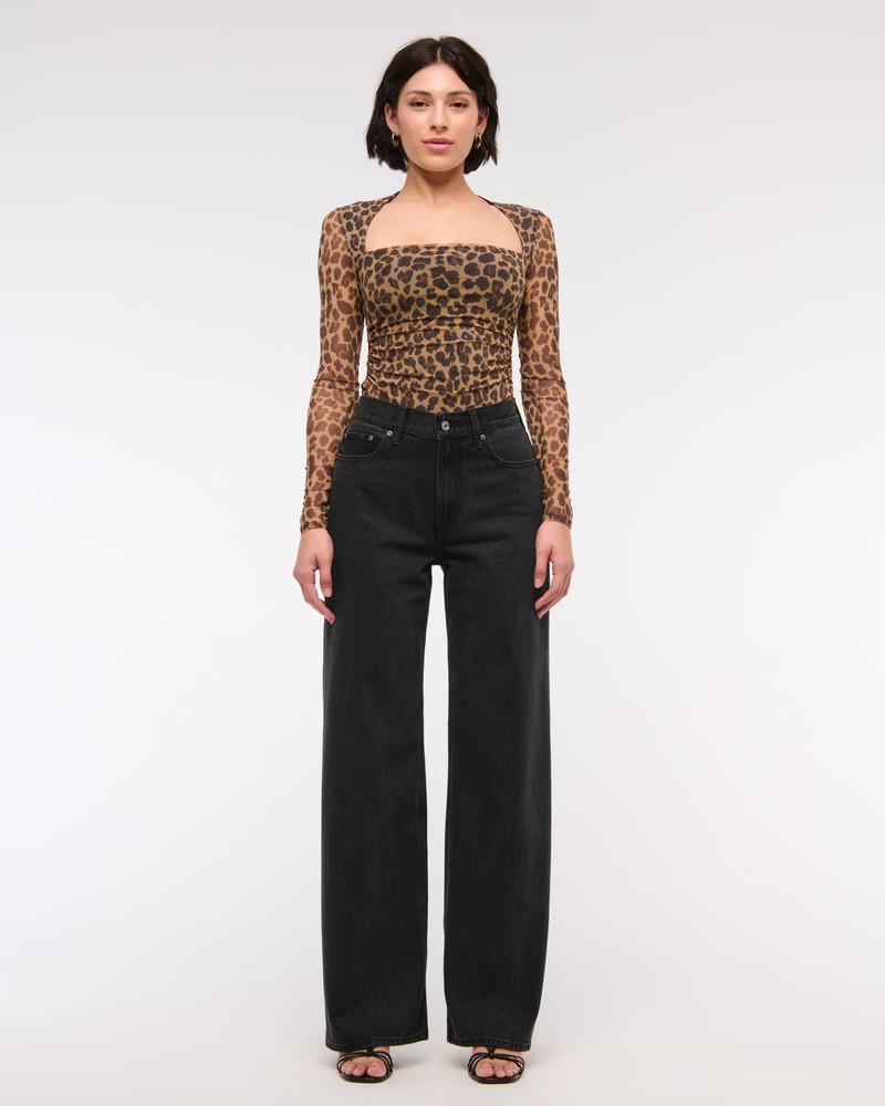 Women's High Rise Wide Leg Jean | Women's Bottoms | Abercrombie.com | Abercrombie & Fitch (UK)
