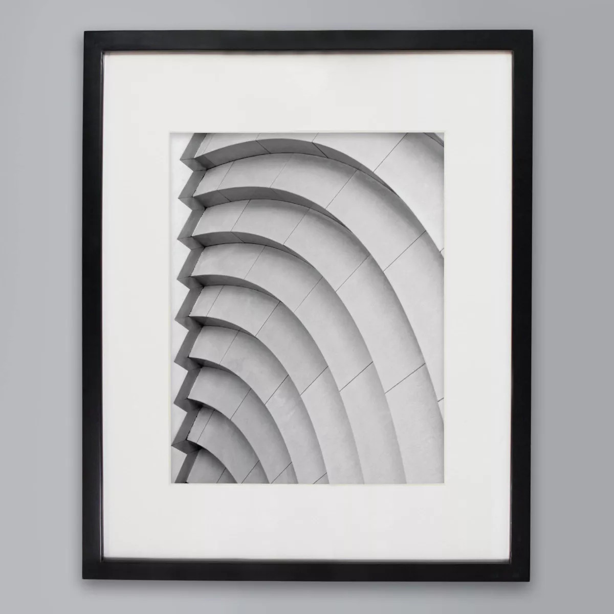 16" x 20" Matted to 11" x 14" Thin Gallery Frame Black - Threshold™: Modern Style, Beveled Acid... | Target