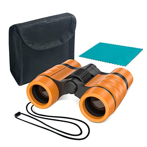 ESSENSON Binoculars for Kids Toys Gifts for Age 3-12 Years Old Boys Girls Kids Telescope Outdoor Toys for Sports and Outside Play Hiking, Bird Watching, Travel, Camping, Birthday Presents (Orange) | Amazon (US)