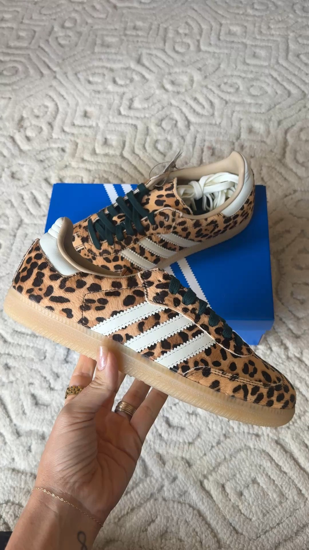 New @adidas sneakers for fall! These leopard sambas have a faux fur detail and green laces! So cute!!!!

#LTKSeasonal #LTKActive #LTKfitnessgoals