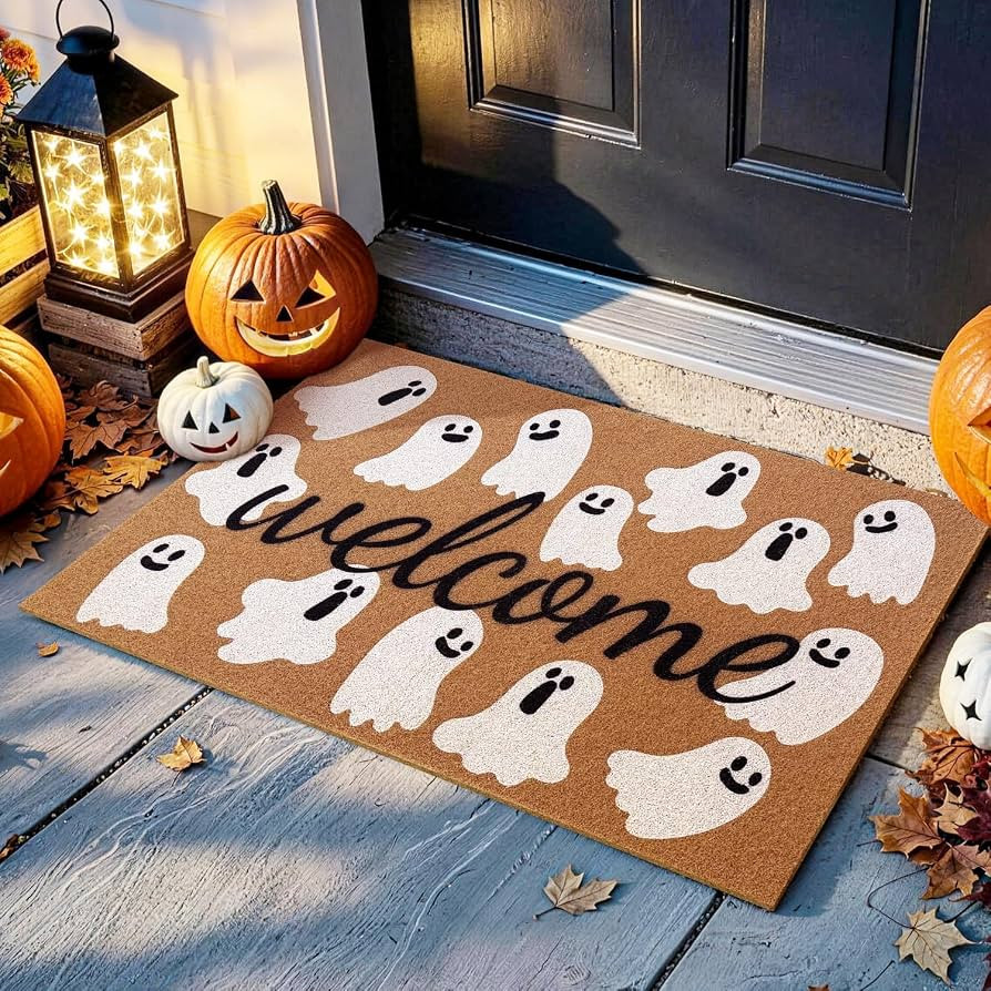 Halloween Door Mat, Non Slip Front Welcome Mat Outdoor Indoor 17x30 | Amazon (US)