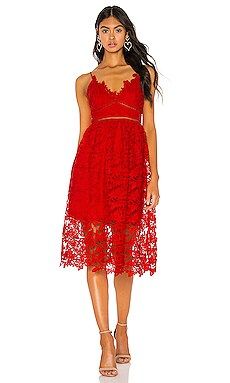 Bardot Sonya Lace Dress in Fire Red from Revolve.com | Revolve Clothing (Global)