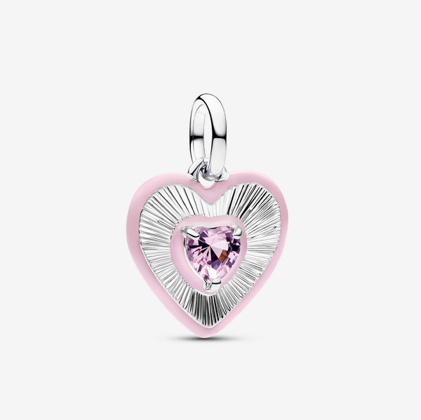 Pandora Radiating Pink Heart Medallion Charm | Pandora US