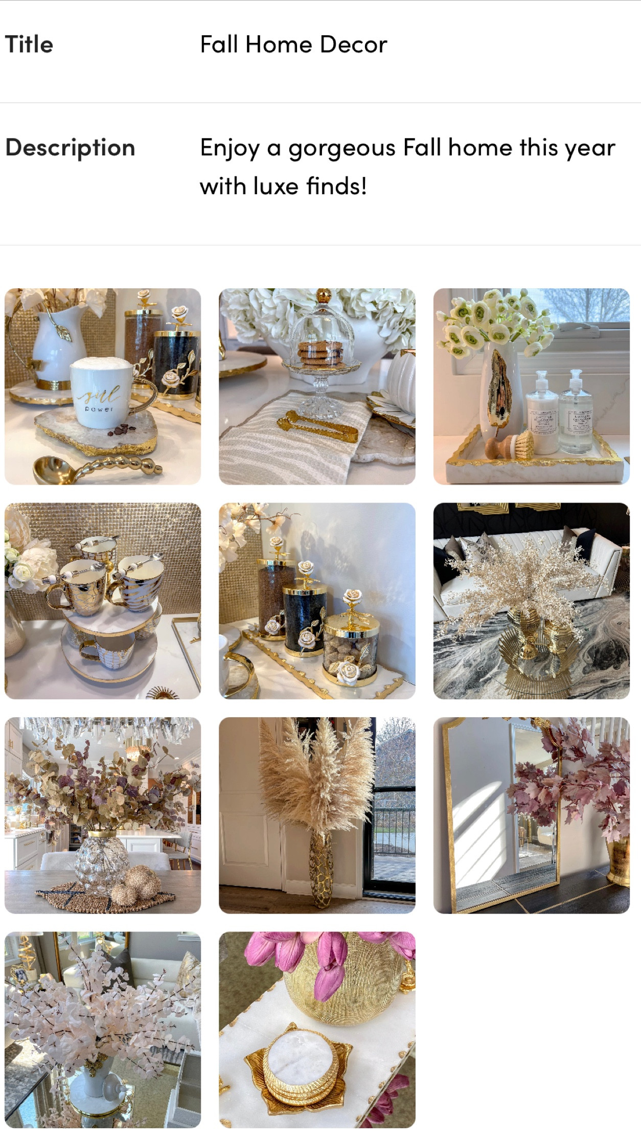 #homedecor #home #gold #fall #christmas 

#LTKSeasonal #LTKunder50 #LTKhome