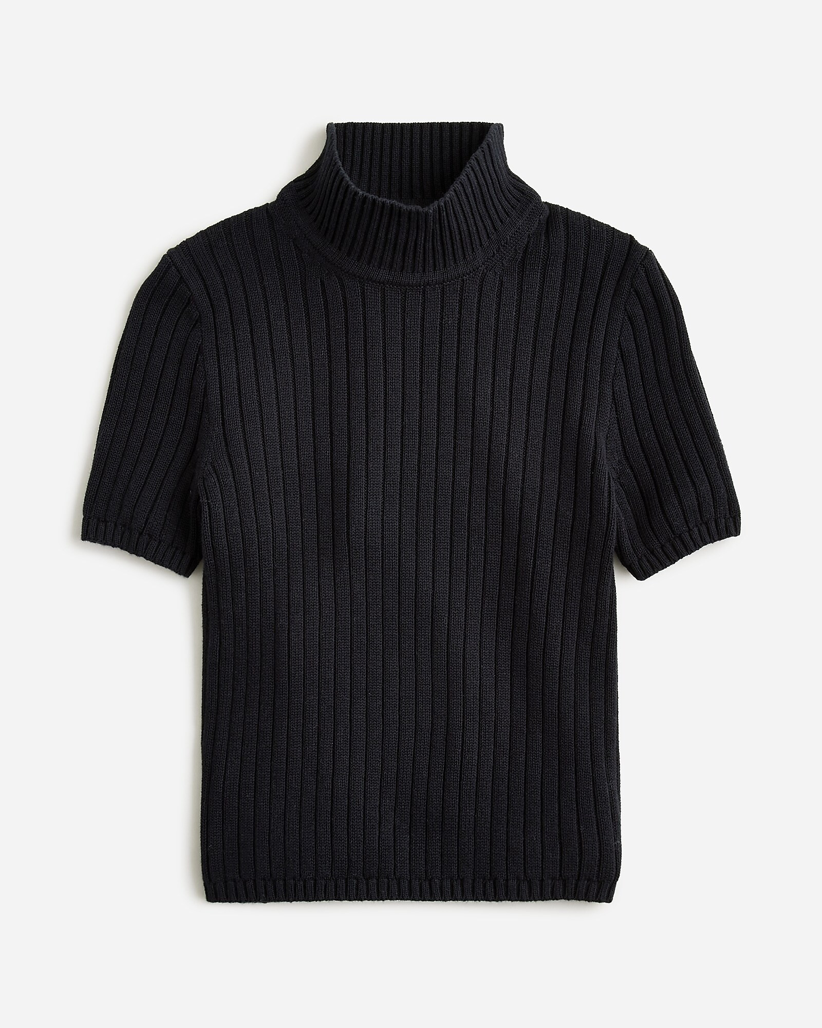 Cotton-blend short-sleeve turtleneck sweater | J. Crew US