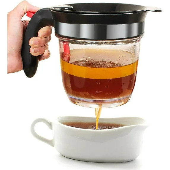 4 Cups Gravy Separator and Fat Separator 32 Ounces for Gravy, Soup Or Sauce, 1L Measuring Capacy | Walmart (US)