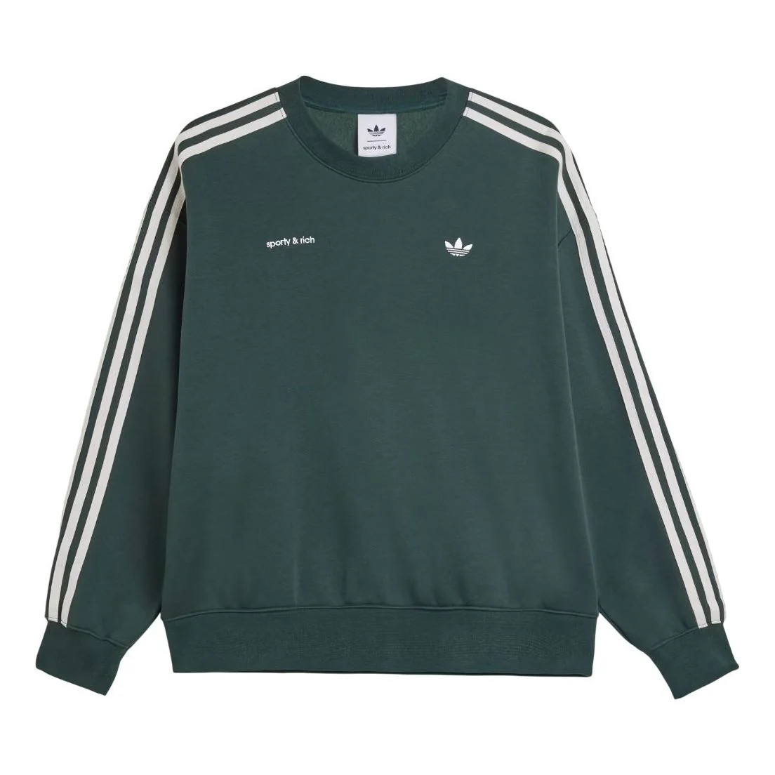 adidas x Sporty & Rich Sweatshirt 'Shadow Green' | KICKS CREW