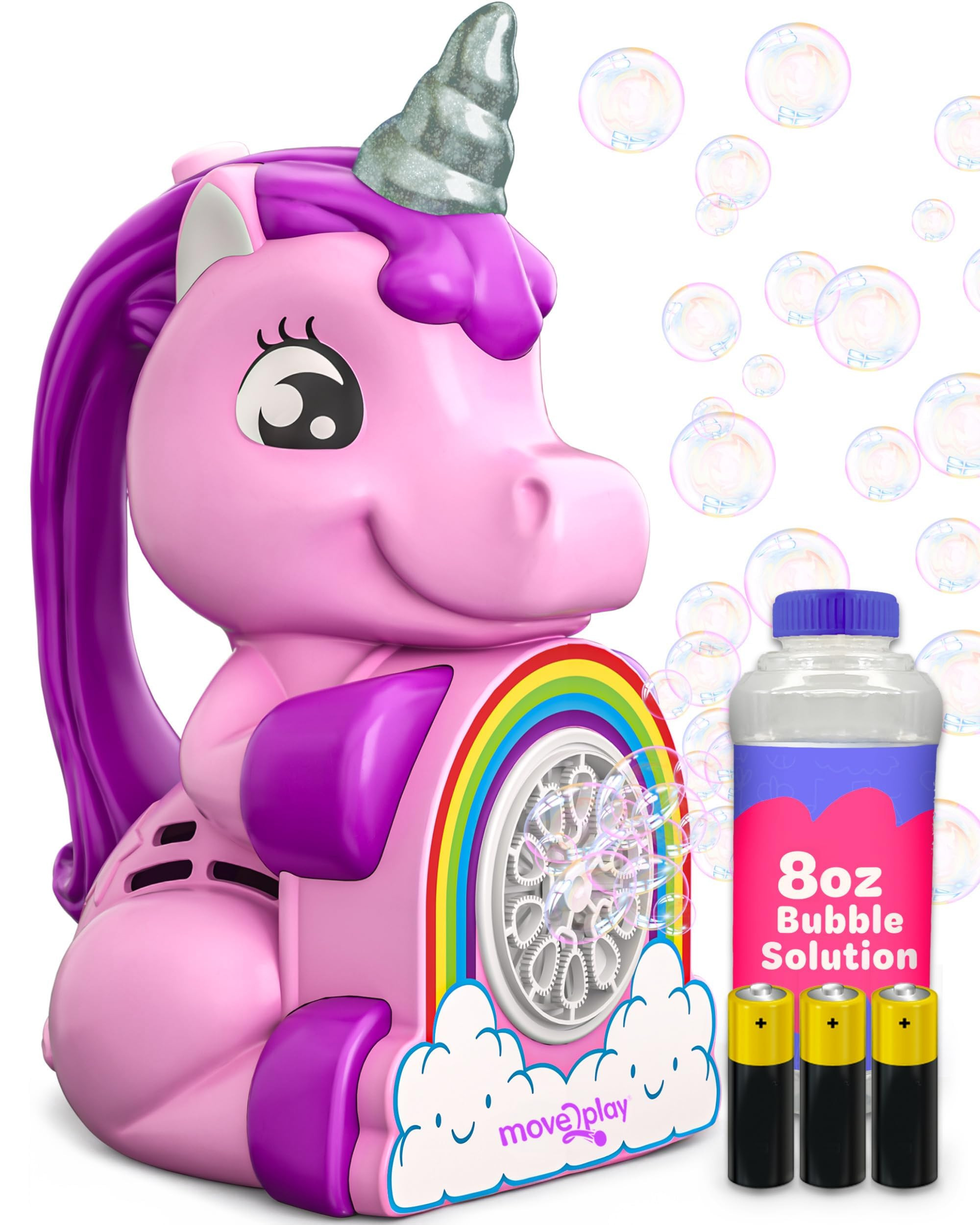 Move2Play, Unicorn Bubble Blower | Basket Stuffer | Bubble Machine | Toy for Toddlers, Boys and G... | Amazon (US)