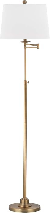 SAFAVIEH Lighting Collection Nadia Traditional Farmhouse Swivel Swing Arm Gold 64-inch Adjustable... | Amazon (US)