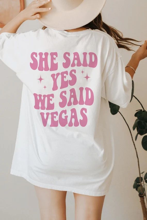 She Said Yes We Said Vegas Shirt Retro Trendy Bachelorette - Etsy | Etsy (US)