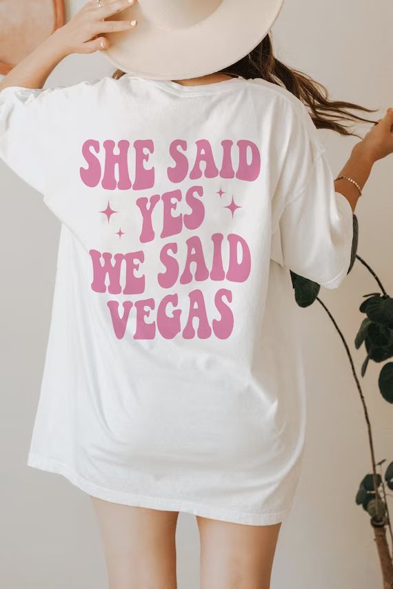 She Said Yes We Said Vegas Shirt Retro Trendy Bachelorette | Etsy | Etsy (US)
