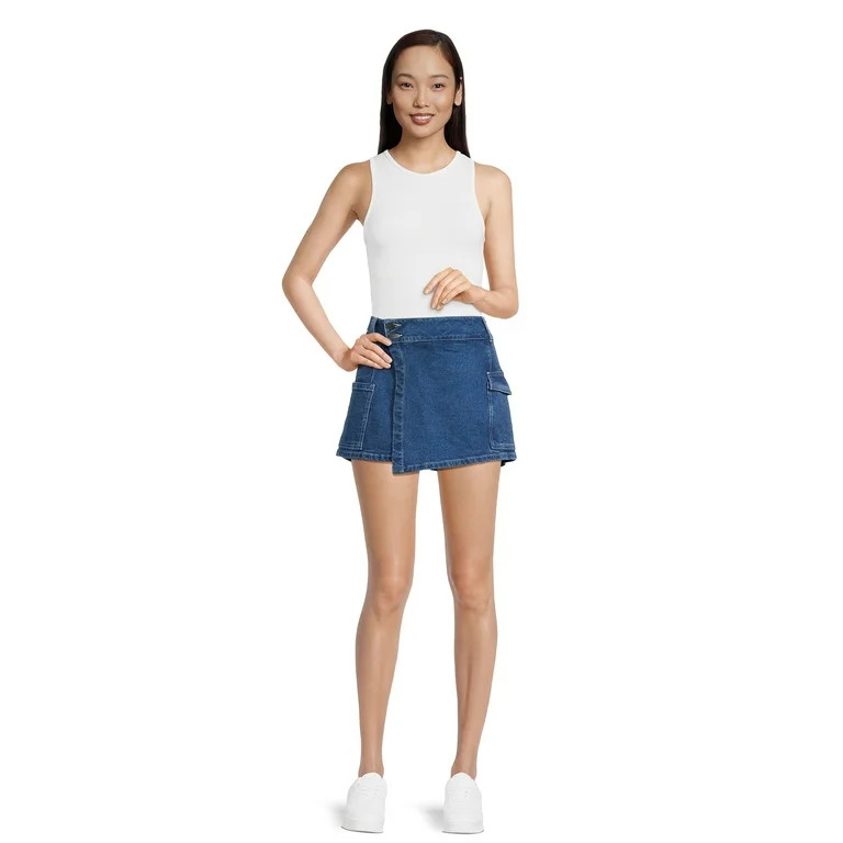 No Boundaries Juniors Cargo Wrap Skort | Walmart (US)