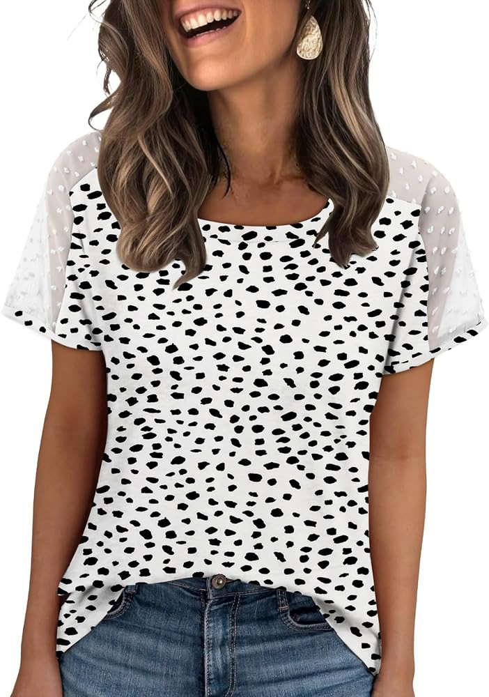 Magritta Women Mesh Sleeves Casual T-Shirts Summer Fashion See Through Blouses Tee S-3XL | Amazon (US)