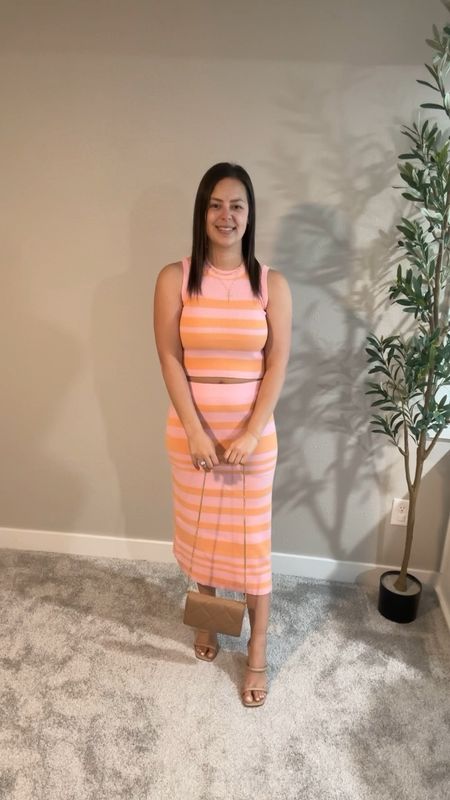 The perfect date night look, a two piece dress set from Amazon! The colors are so pretty and the fit is amazing, wearing my normal size medium. Use code: ARACHCLOZ for 5% off  

#LTKFindsUnder50 #LTKSaleAlert #LTKVideo