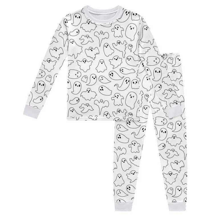 Gelikeya Kids Pajama Sets Boys Girls Halloween Long Sleeve Tops and Shorts 2pc Sets Sleepwear Tod... | Walmart (US)