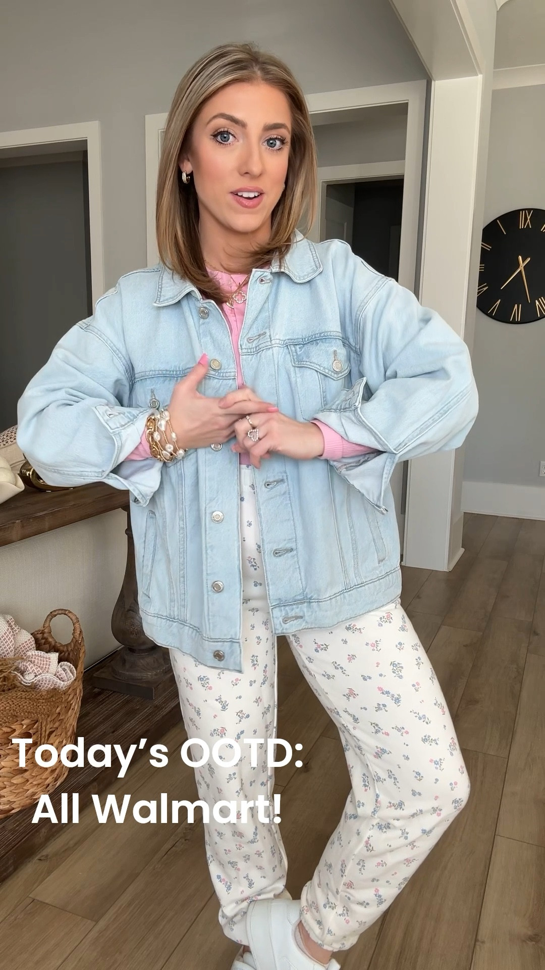 💗 Comfy yet cute is the vibe today 🤍 Head-to-toe Walmart fashion and I’m obsessed with how easy this outfit is for everyday wear. ☺️ These $12 floral joggers are fully restocked and seriously so good—soft, lightweight, and flattering with the perfect relaxed fit. I styled them with a simple tee, an oversized denim jacket, and comfy sneakers for an effortless look that works for school drop-off, running errands, travel days, or casual weekends at home. Affordable, comfortable, and easy to mix and match, this is one of those Walmart outfits you’ll reach for on repeat.

#walmartfashion #walmartfinds #walmartnewarrivals #walmartstyle #affordablefashion #everydayoutfit #casualstyle #comfystyle #joggeroutfit #floraljoggers #springstyle #errandoutfit #budgetfriendlyfashion #ltkfinds