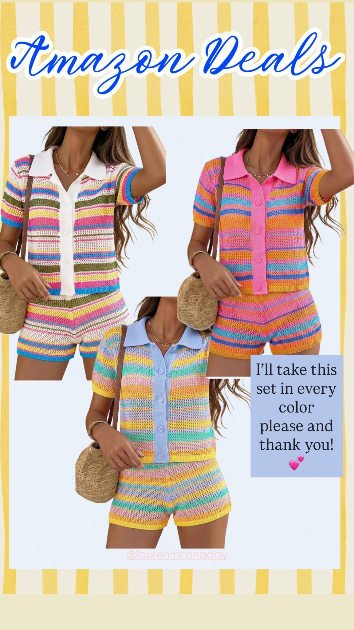 Adding one of every color to my cart🤪 this is the perfect summer set!!

#LTKgrwm #LTKSaleAlert #LTKootd