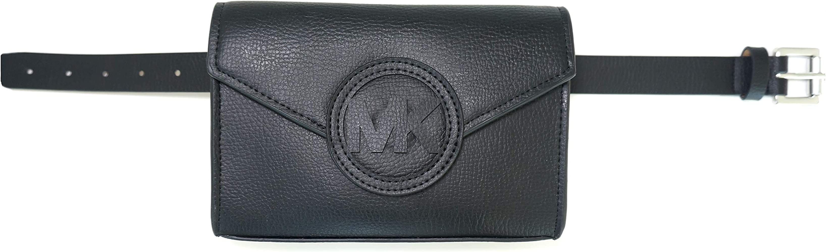 Michael Kors Genuine Leather Fanny Pack Black (S/M) | Amazon (US)