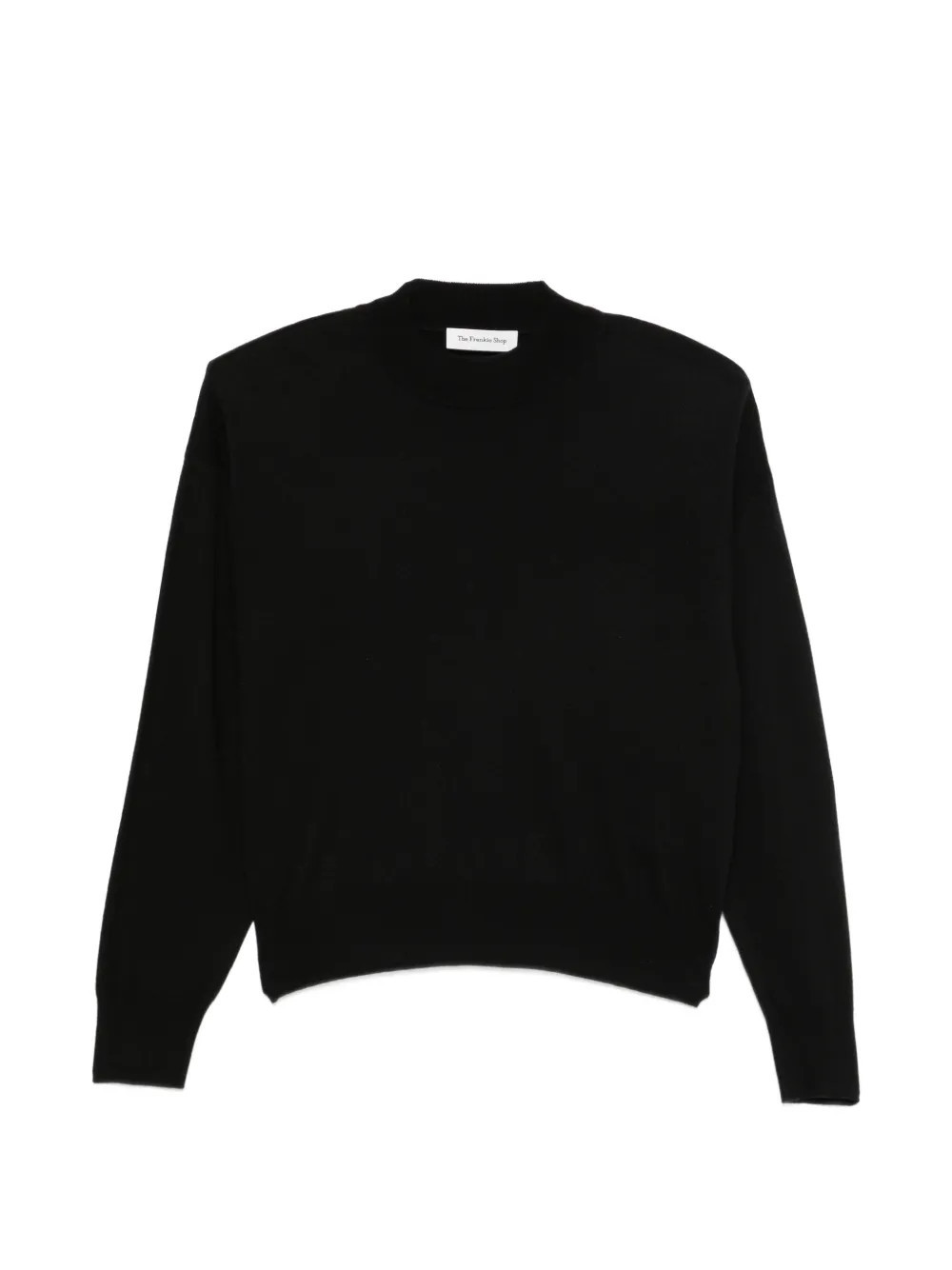 The Frankie Shop Rue high-neck padded-shoulder sweater - Black | Farfetch Global