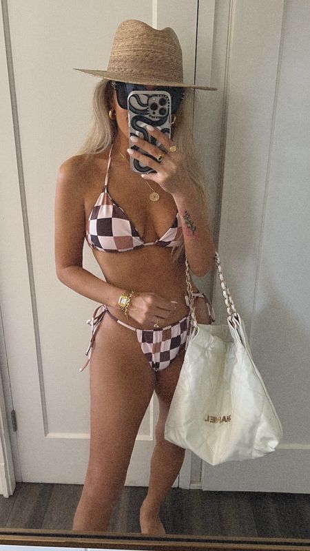 Checkered on-trend bikini from Amazon! 

#LTKtravel #LTKswim #LTKSeasonal