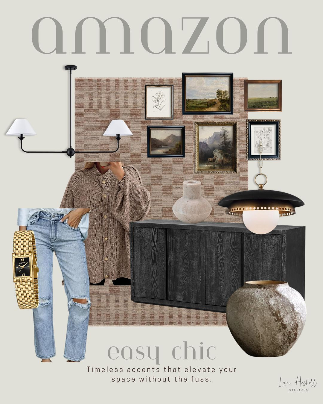 Obsessed with these decor pieces. The vintage farmhouse frames look so cool with the trendy checkered rug. 

 #LTKOver40 #LTKHome #LTKStyleTip