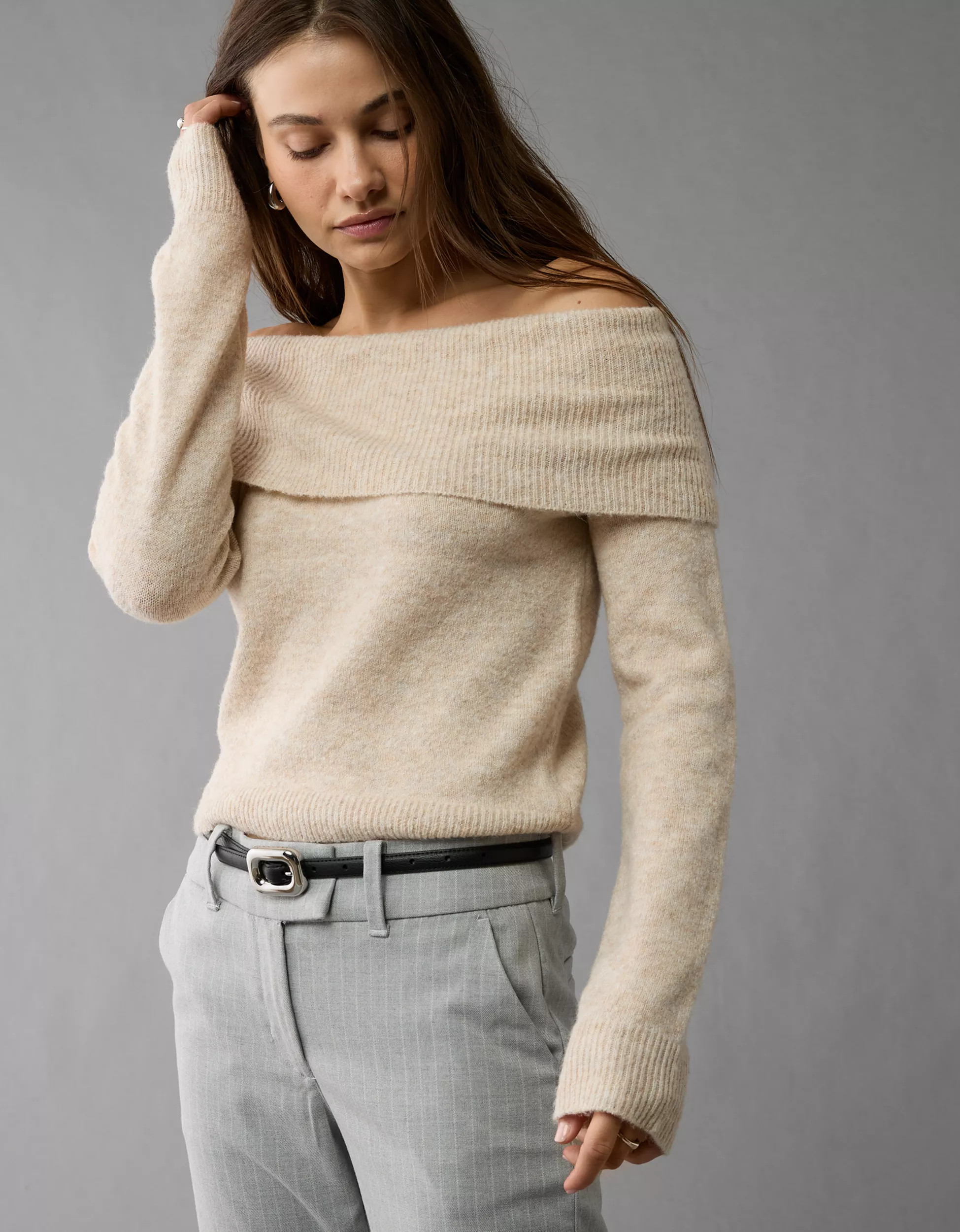 AE Whoa So Soft Off-The-Shoulder Sweater | American Eagle Outfitters (US & CA)