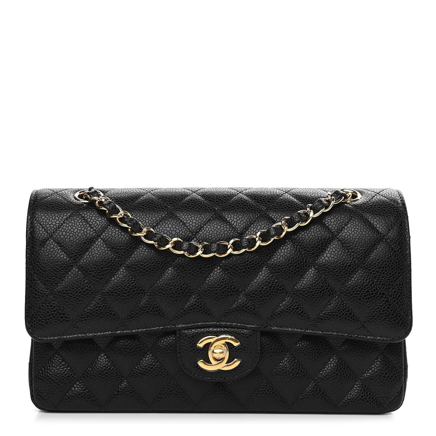 CHANEL Caviar Quilted Medium Double Flap Black | FASHIONPHILE | Fashionphile