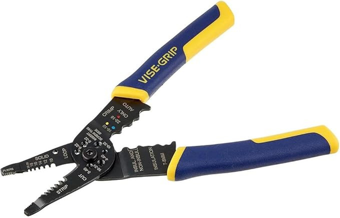 IRWIN VISE-GRIP Wire Stripper, 8 inch, Cuts 10-22 AWG, Plier Style Nose, ProTouch Grip for Maximu... | Amazon (US)